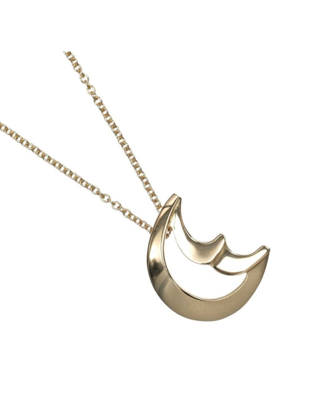 Tiffany & Co Crescent Moon 18k Yellow Gold Necklace